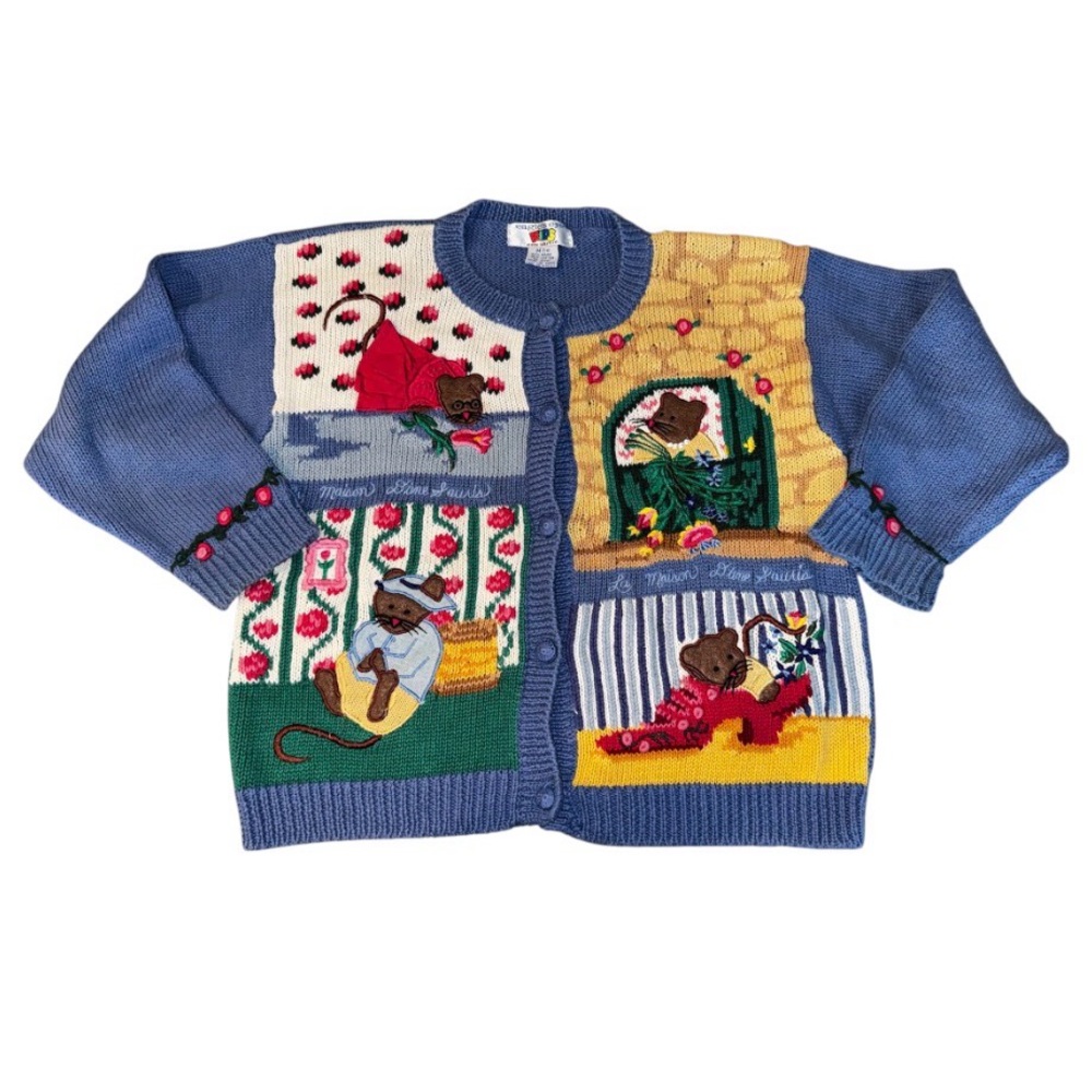 Eagle’s Eye Kids French Maison Mice Storybook Theme Cardigan